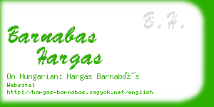 barnabas hargas business card